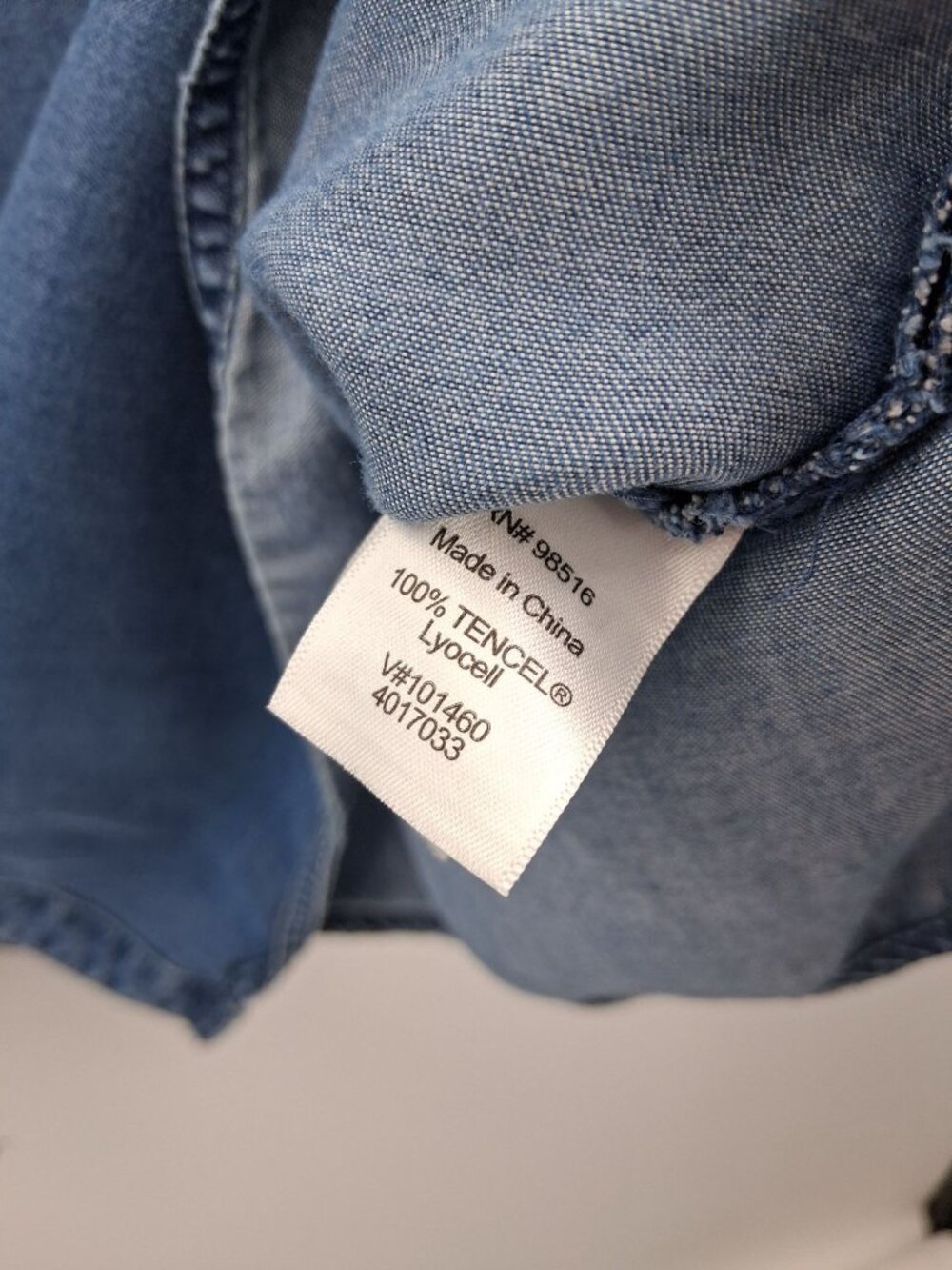 Coldwater Creek Blue Chambray Lyocell Button-Front Tunic Size 1X - Picture 4 of 12
